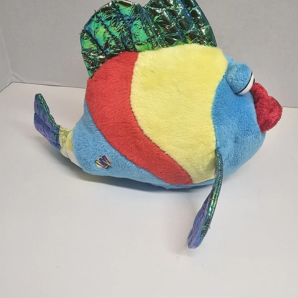 GANZ Webkinz Pucker Colorful Fish Plush‎ Iridescent Fins. Big Lips